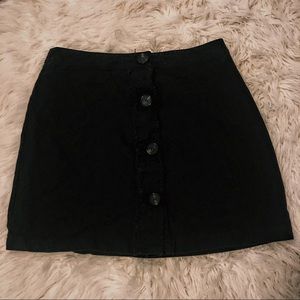 FRANCESCAS COLLECTIONS BLACK DISTRESSED SKIRT